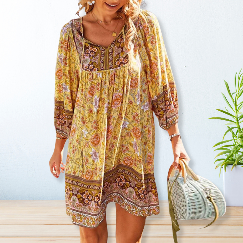 Bohemian Maxikleid mit Bauchabdeckung