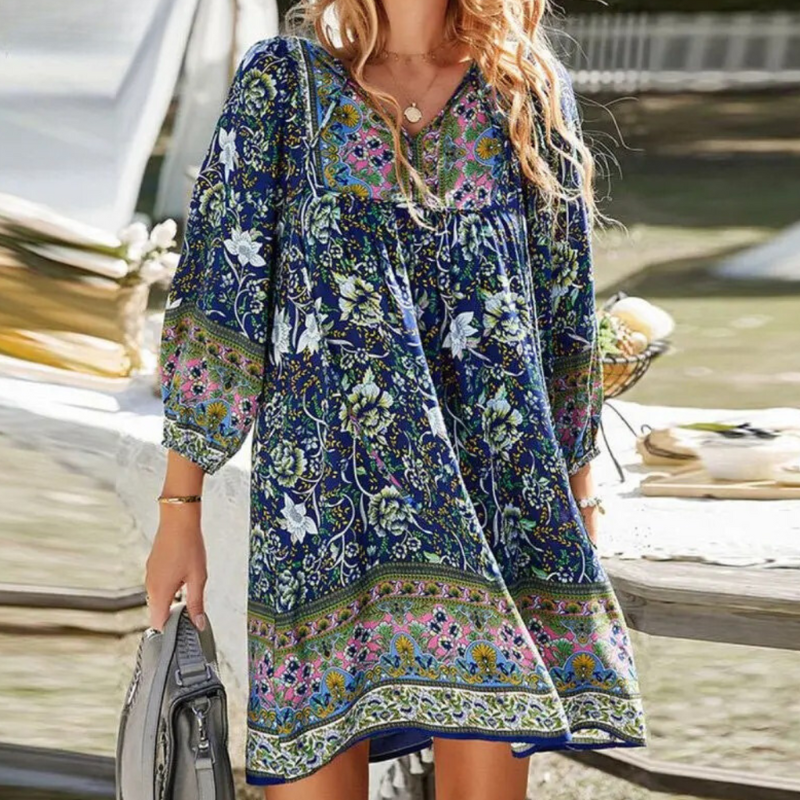 Bohemian Maxikleid mit Bauchabdeckung