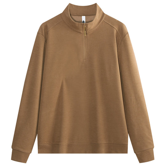 Business-Freizeit-Sweater mit Reißverschluss und Waffelstruktur