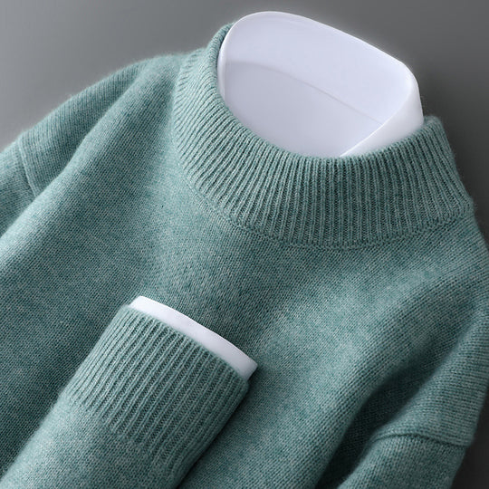 Halbhoher Kragen Strickpullover für Herren