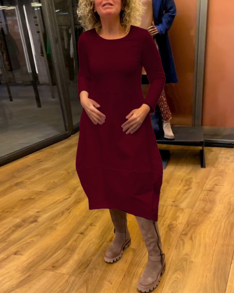 Einfarbiges Kleid