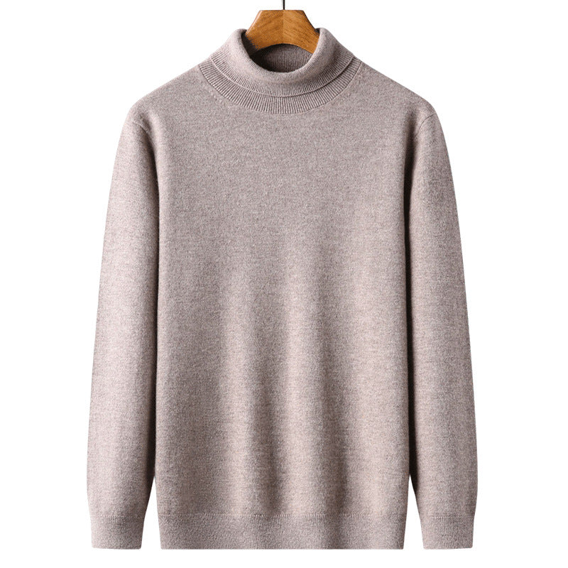 Herren-Wollpullover, Rollkragen, klassisches Design