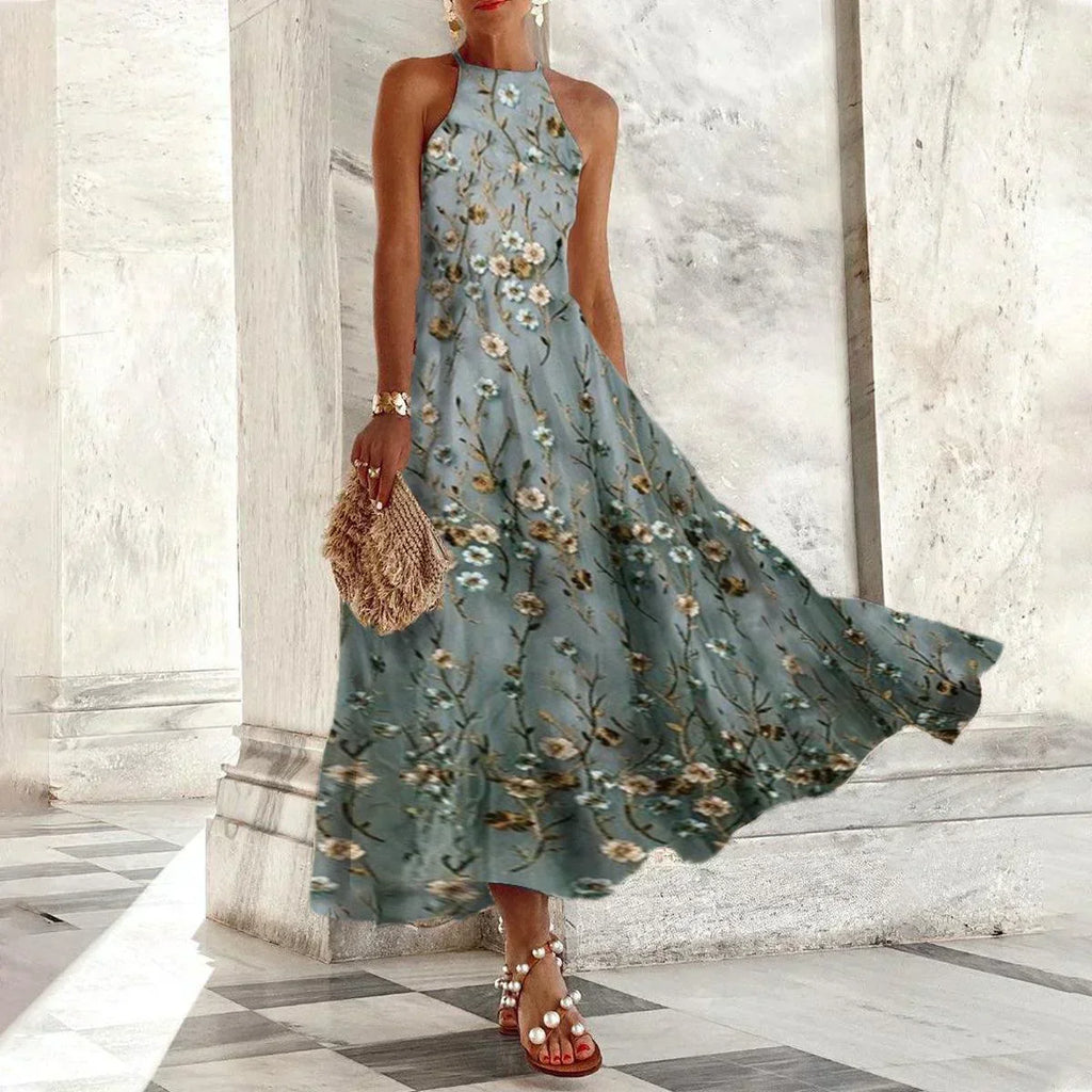 Shopnory | Ärmelloses Maxikleid mit Halter