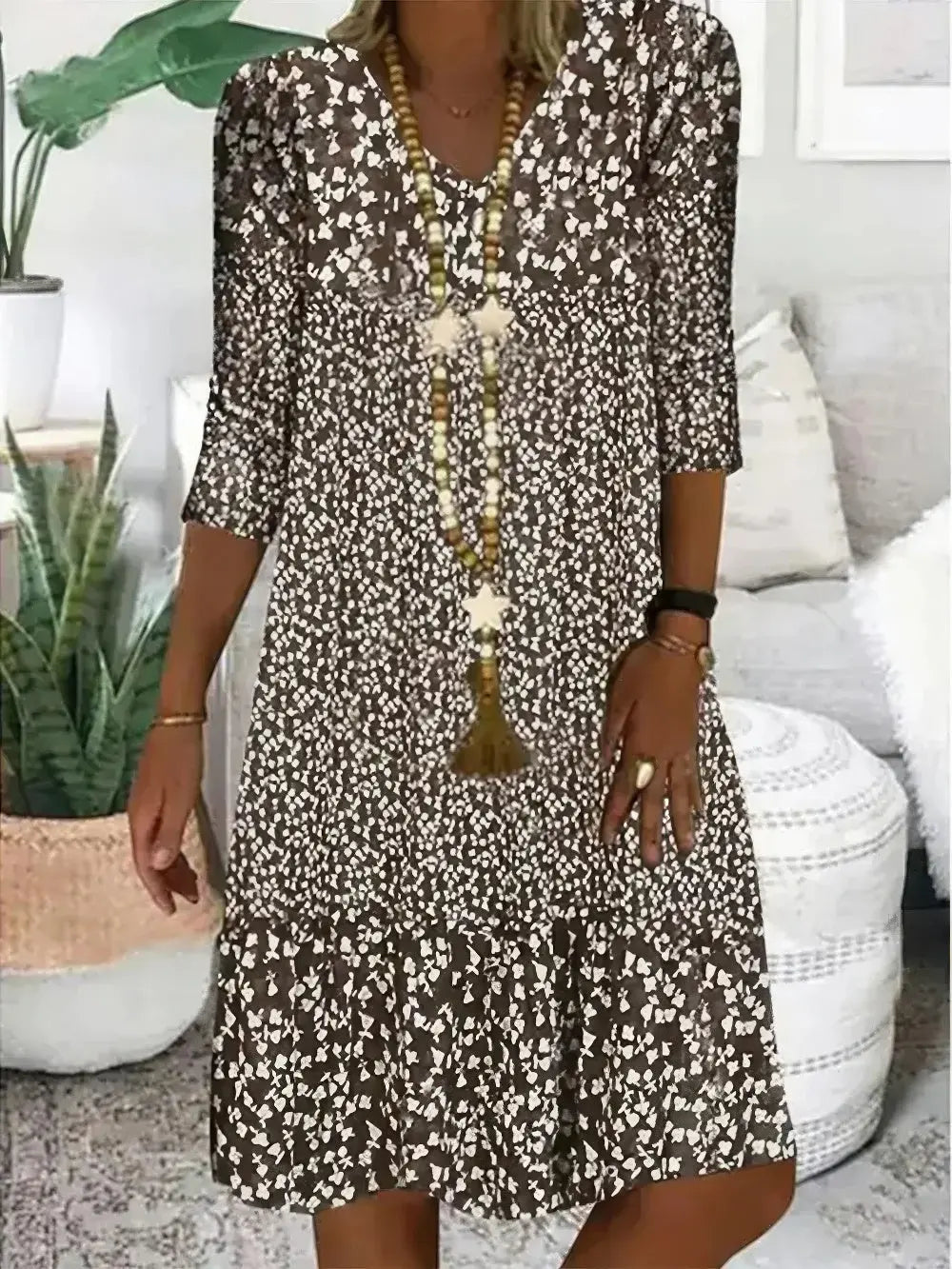 Damen Sommerkleid mit Blumenmuster