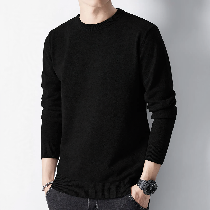 Herren-Pullover mit Rollkragen, gefüttert
