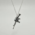 Silver Machine Gun Pendant Necklace | Shop Nory
