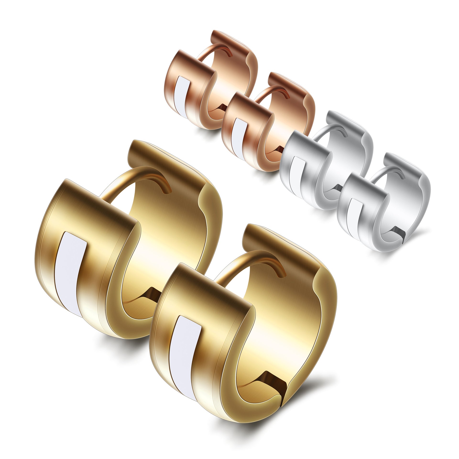 Damen Creolen mit modernem minimalistischen Design Shop Nory