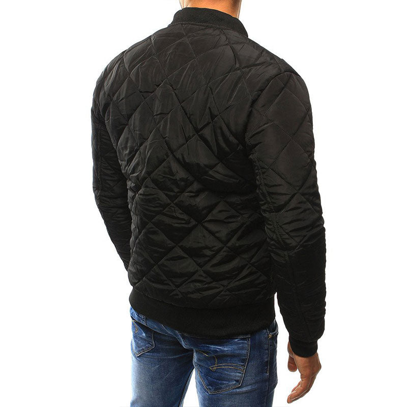 Herren Bomber Steppjacke - Reißverschluss vorne & Taschen an den Ärmeln