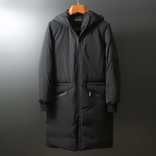 Herren Wattierter Langparka mit Kapuze und winddichtem Schutz Shop Nory