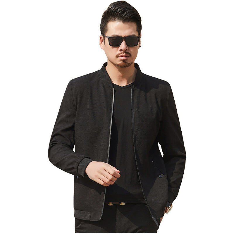 Herren Leichte Bomberjacke im Minimalstil mit Reißverschluss Shop Nory