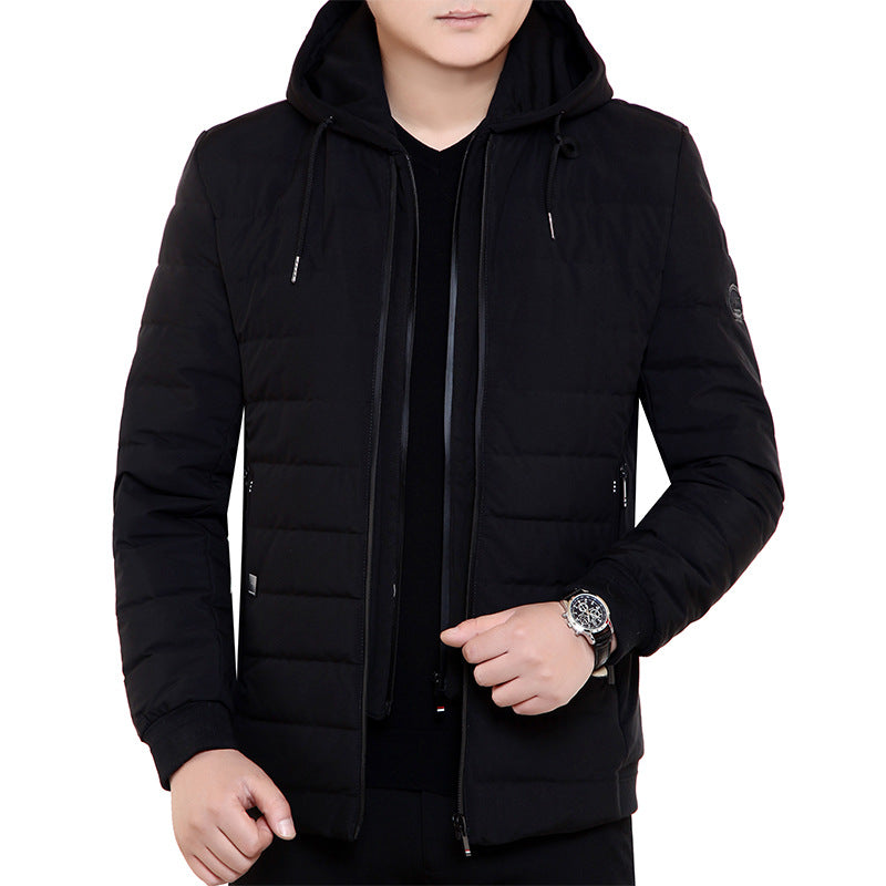 Herren Leichte gesteppte Kapuzenjacke mit Thermoisolierung und Reißverschlusstaschen Shop Nory
