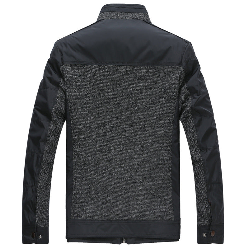 Herren Hybrid-Übergangsjacke mit gesteppter Frontpartie, Stehkragen und verdecktem Reißverschluss Shop Nory