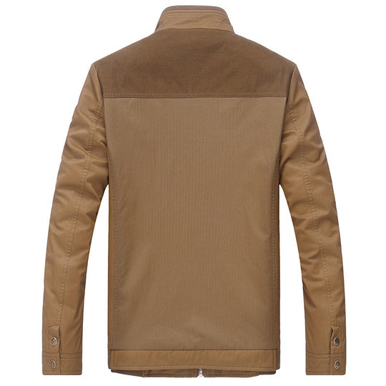 Herren Leichte Übergangsjacke mit Stehkragen und gemustertem Satinfutter Shop Nory