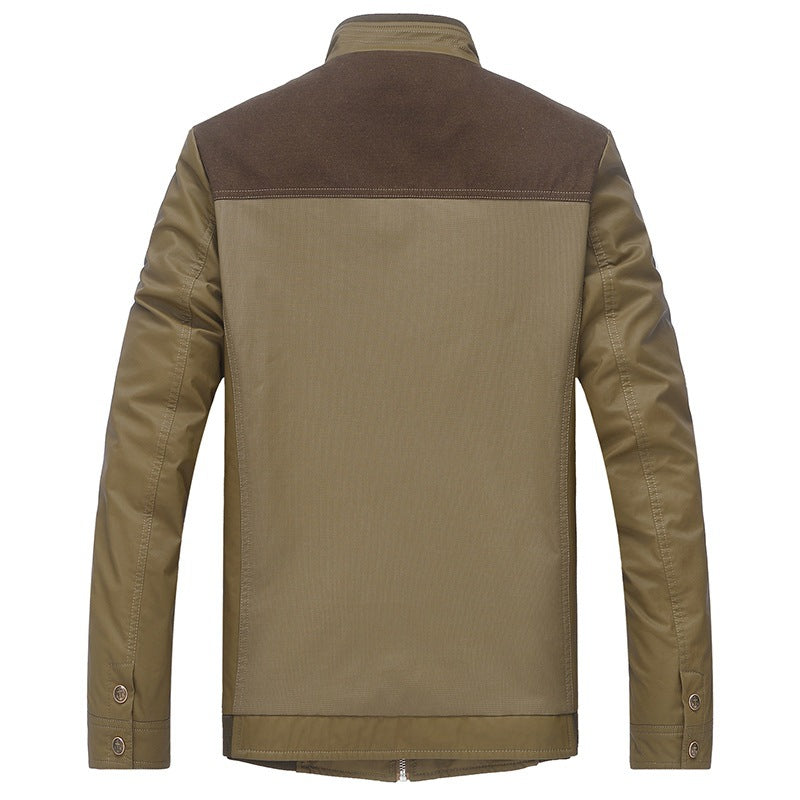 Herren Leichte Übergangsjacke mit Stehkragen und gemustertem Satinfutter Shop Nory