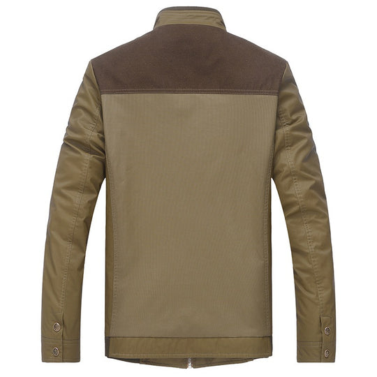 Herren Leichte Übergangsjacke mit Stehkragen und gemustertem Satinfutter Shop Nory