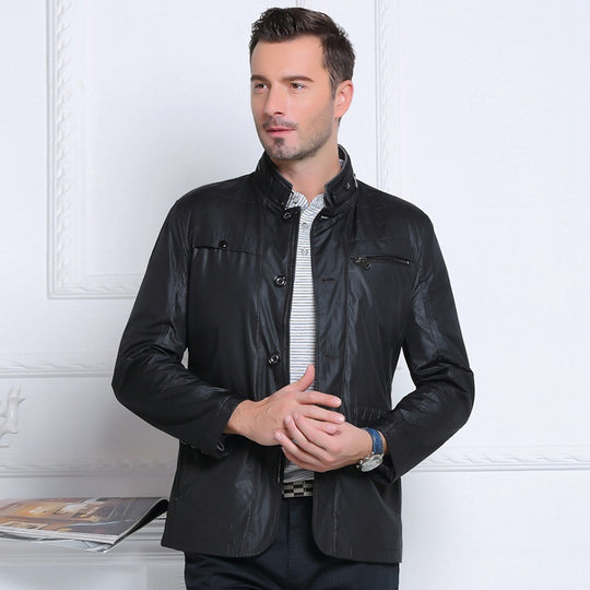 Herren Leichte Fieldjacke im City-Utility-Stil mit Stehkragen Shop Nory