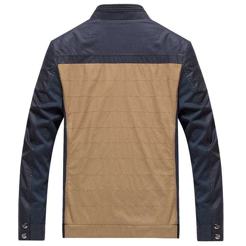 Herren leichte gesteppte Übergangsjacke mit Kontrastärmeln und Stehkragen Shop Nory
