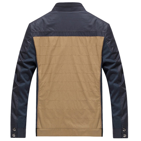 Herren leichte gesteppte Übergangsjacke mit Kontrastärmeln und Stehkragen Shop Nory