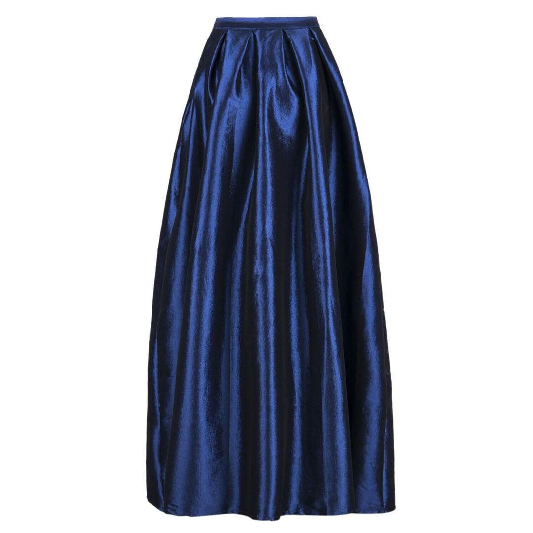 Damen Maxirock aus Satin mit hoher Taille & weitem Tellerrock Shop Nory