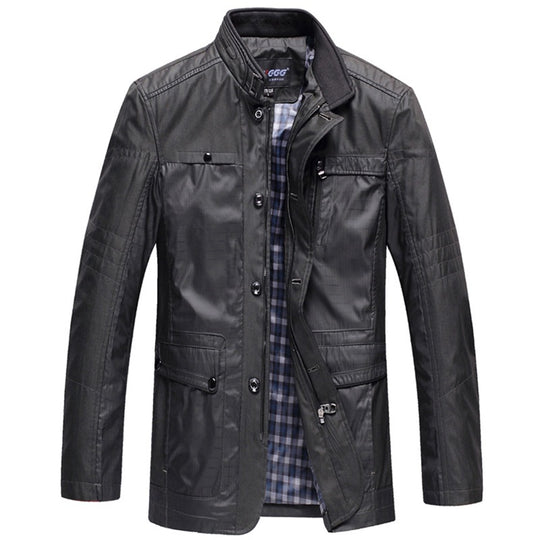 Herren leichte Reise-Utility-Jacke mit gesteppten Ärmeln, verdecktem Reißverschluss und kariertem Innenfutter Shop Nory