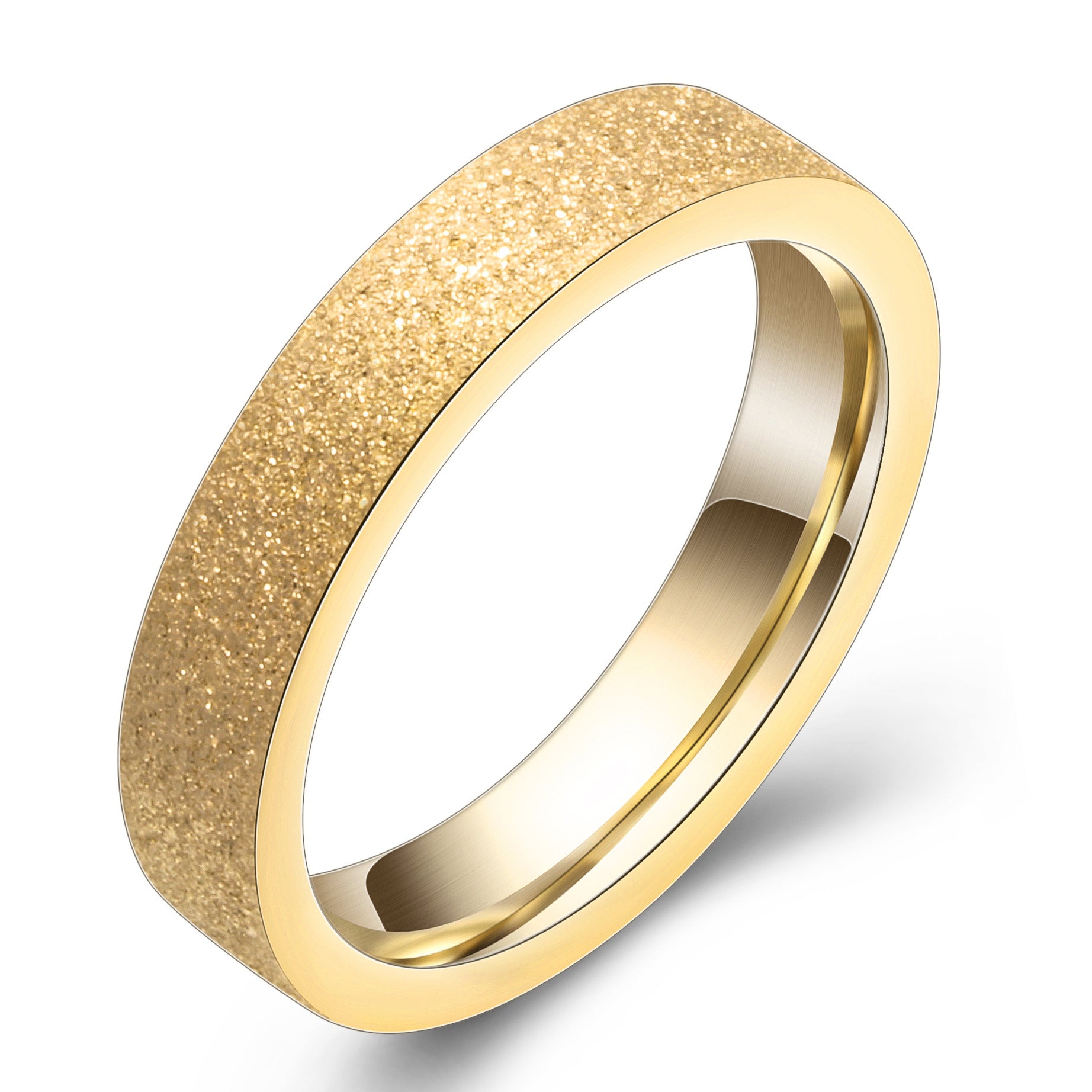 Damen Ring mit glitzerndem Oberflächendesign und eleganter Goldveredelung Shop Nory