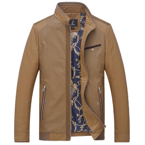 Herren Leichte Übergangsjacke mit Stehkragen und gemustertem Satinfutter Shop Nory