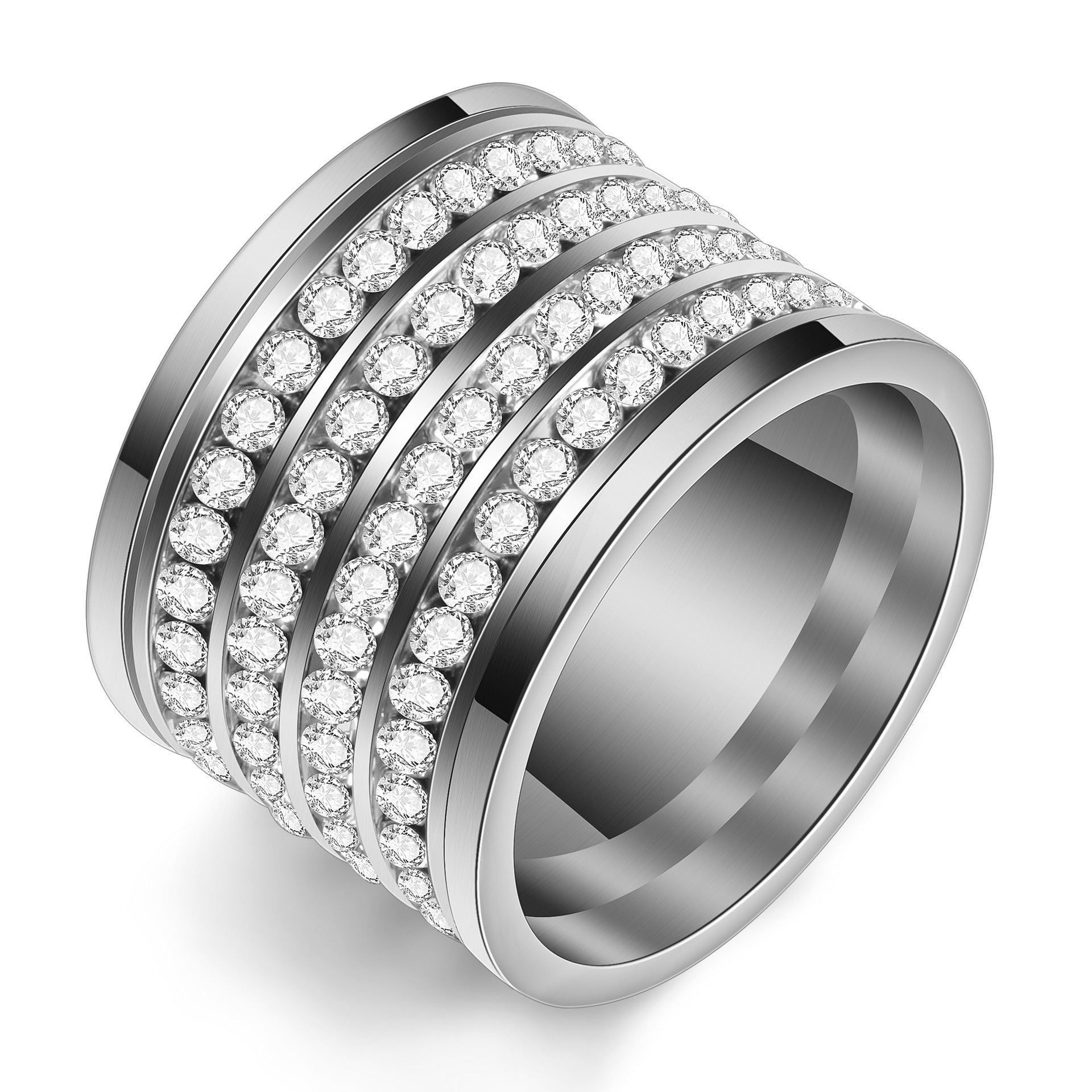 Damen Ring mit funkelnden Zirkonia und modernem Design Shop Nory
