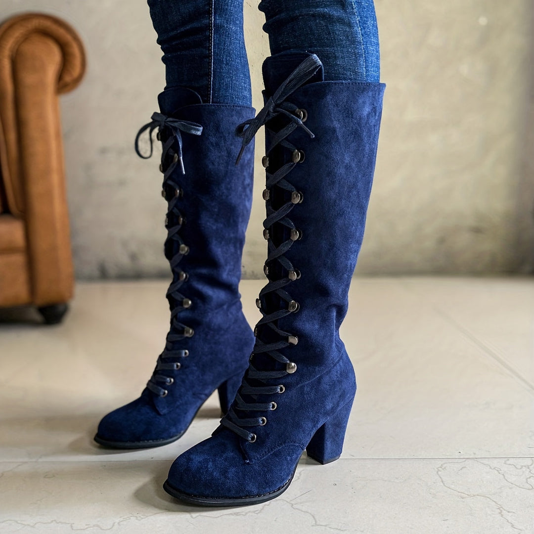 kniehohe, bequeme lange Winterstiefel für Damen