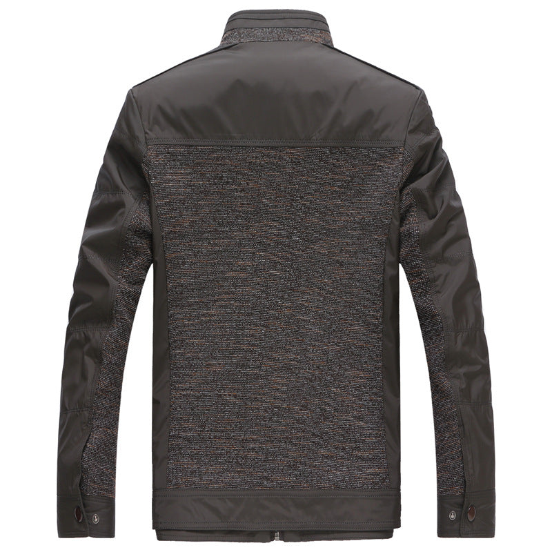 Herren Hybrid-Übergangsjacke mit gesteppter Frontpartie, Stehkragen und verdecktem Reißverschluss Shop Nory