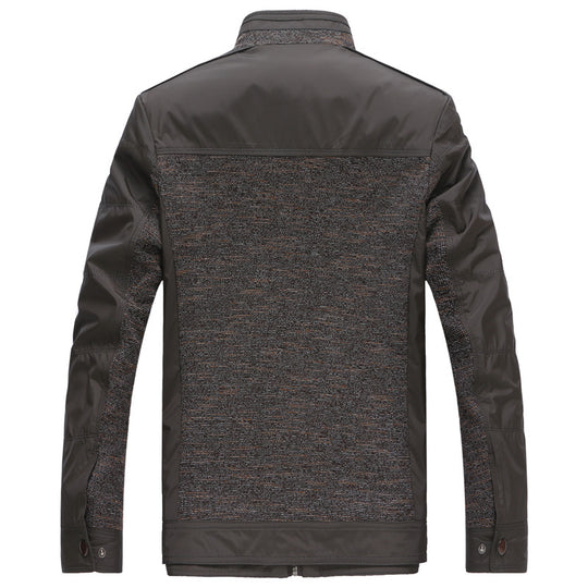 Herren Hybrid-Übergangsjacke mit gesteppter Frontpartie, Stehkragen und verdecktem Reißverschluss Shop Nory