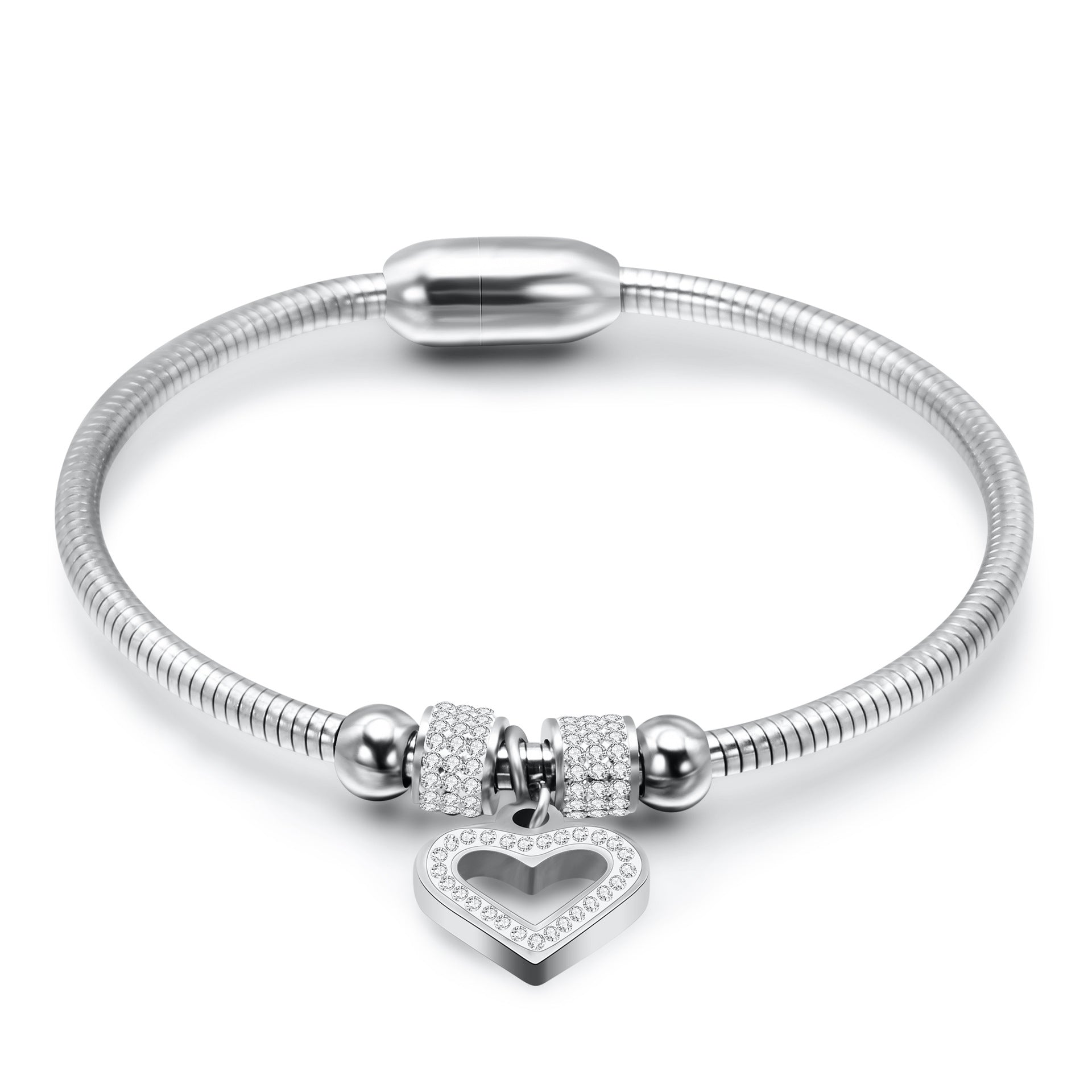 Damen Armband mit funkelndem Herzanhänger und elegantem Design Shop Nory