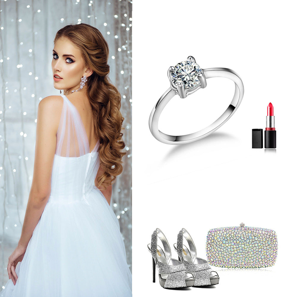 Damen Solitärring mit funkelndem Zirkonia Shop Nory