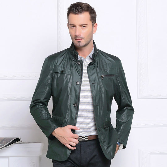 Herren Leichte Fieldjacke im City-Utility-Stil mit Stehkragen Shop Nory