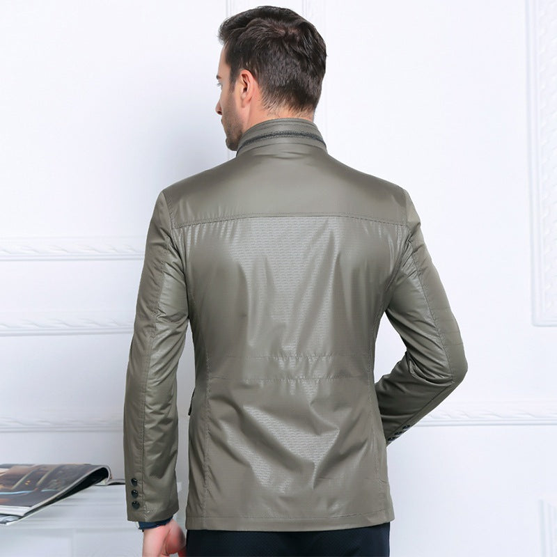 Herren Leichte Fieldjacke im City-Utility-Stil mit Stehkragen Shop Nory