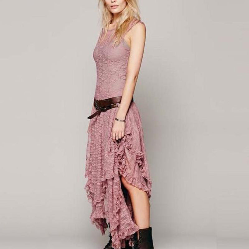 Damen Festliches Kleid mit voluminösem Rock und raffinierten Rüschendetails Shopnory