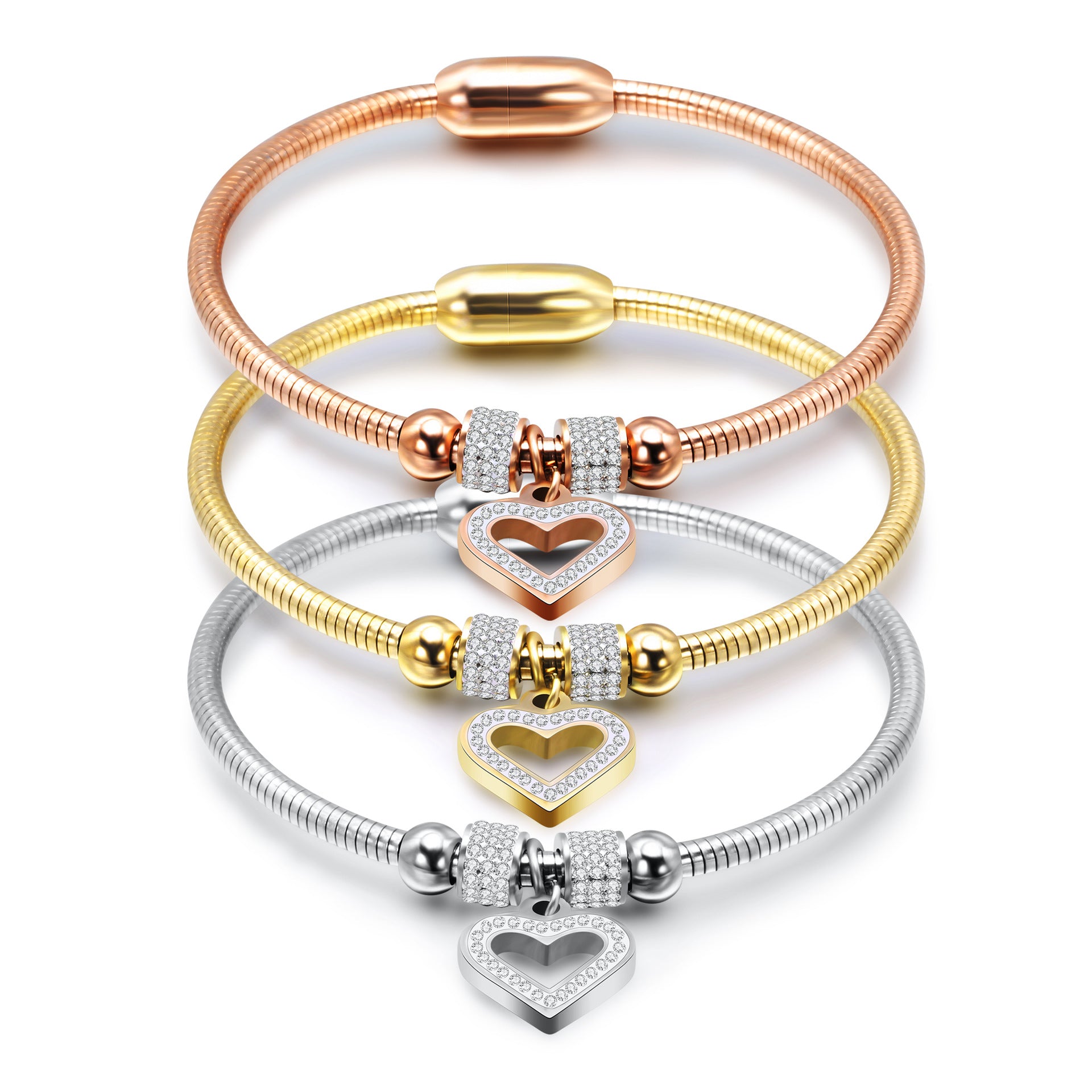 Damen Armband mit funkelndem Herzanhänger und elegantem Design Shop Nory