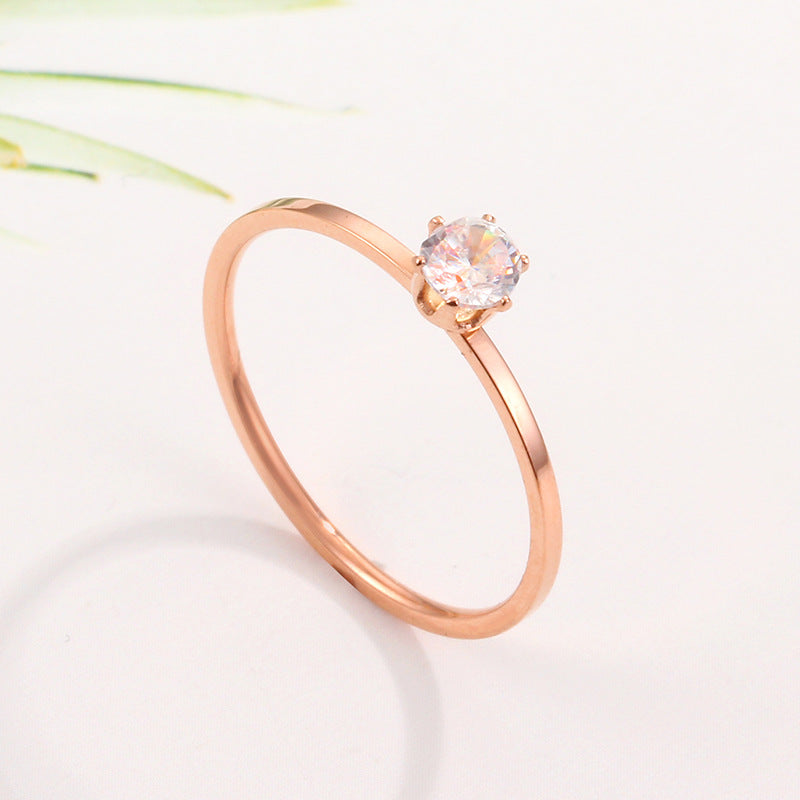 Damen feiner Schmuckring mit funkelndem Kristall Shop Nory