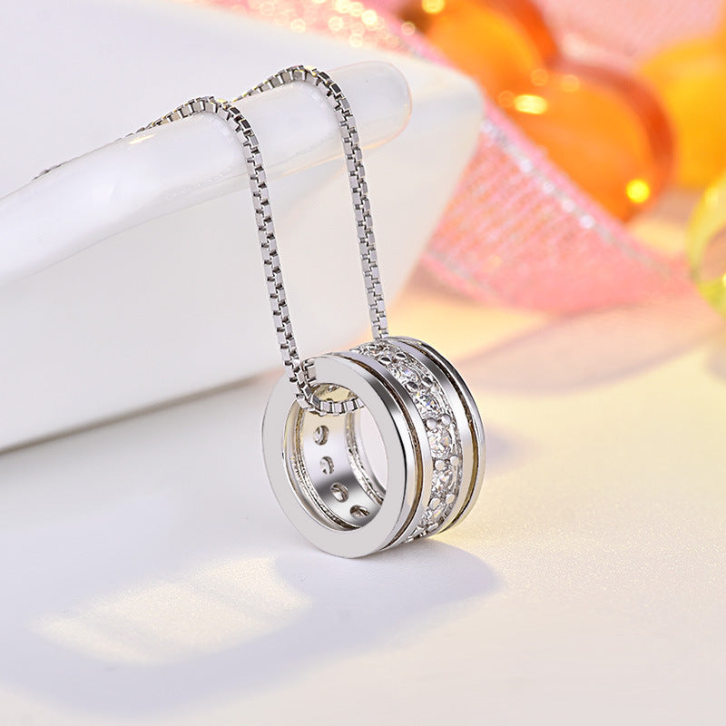 Damen Halskette mit funkelndem Zirkonia-Anhänger aus hochwertigem Edelstahl Shop Nory