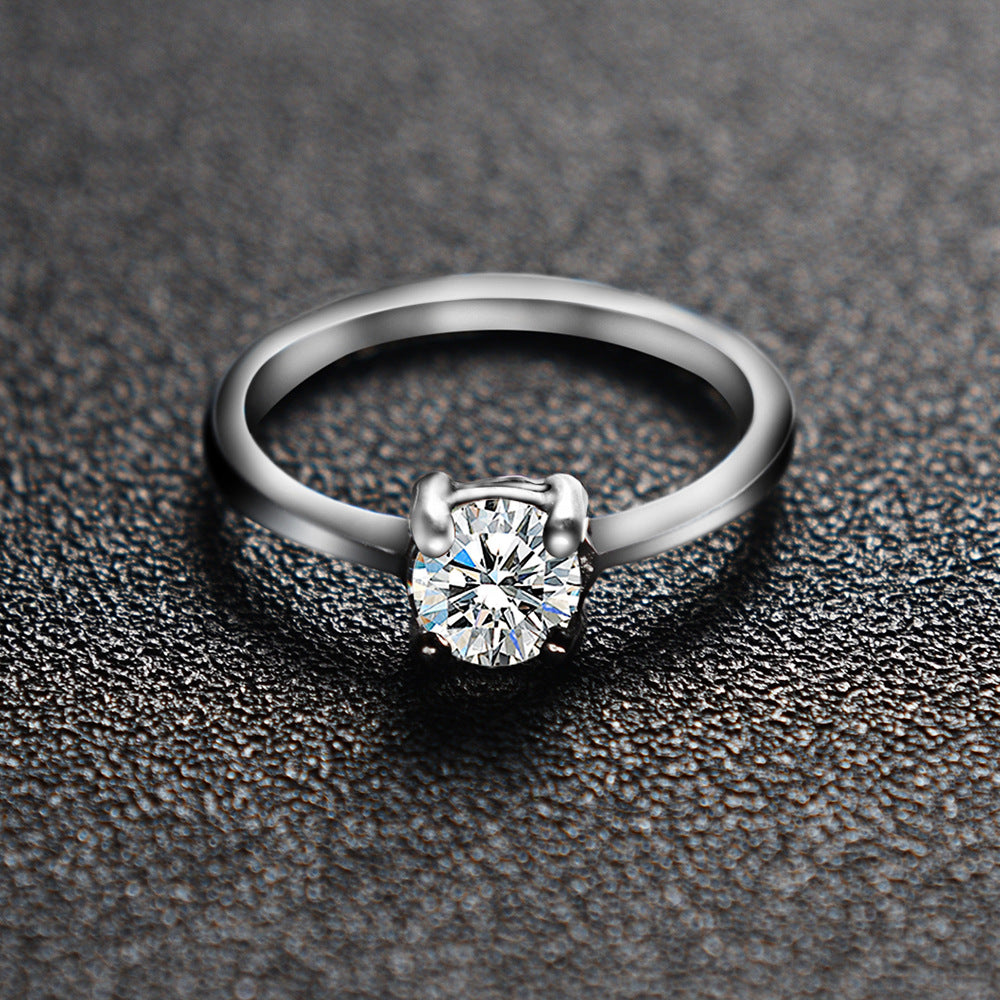 Damen Solitärring mit funkelndem Zirkonia Shop Nory