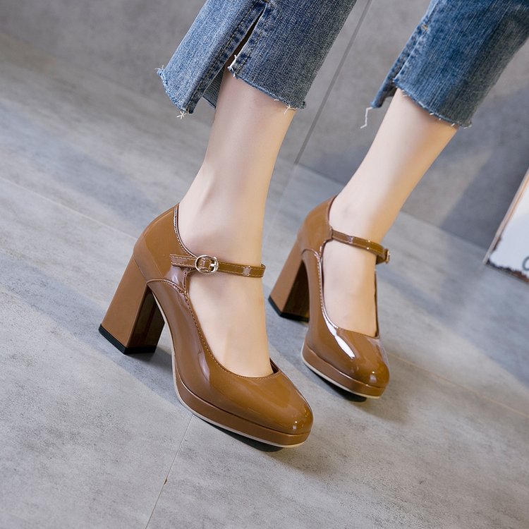 Damen Hochwertige Absatzpumps mit eleganter Riemen-Detailierung Shopnory