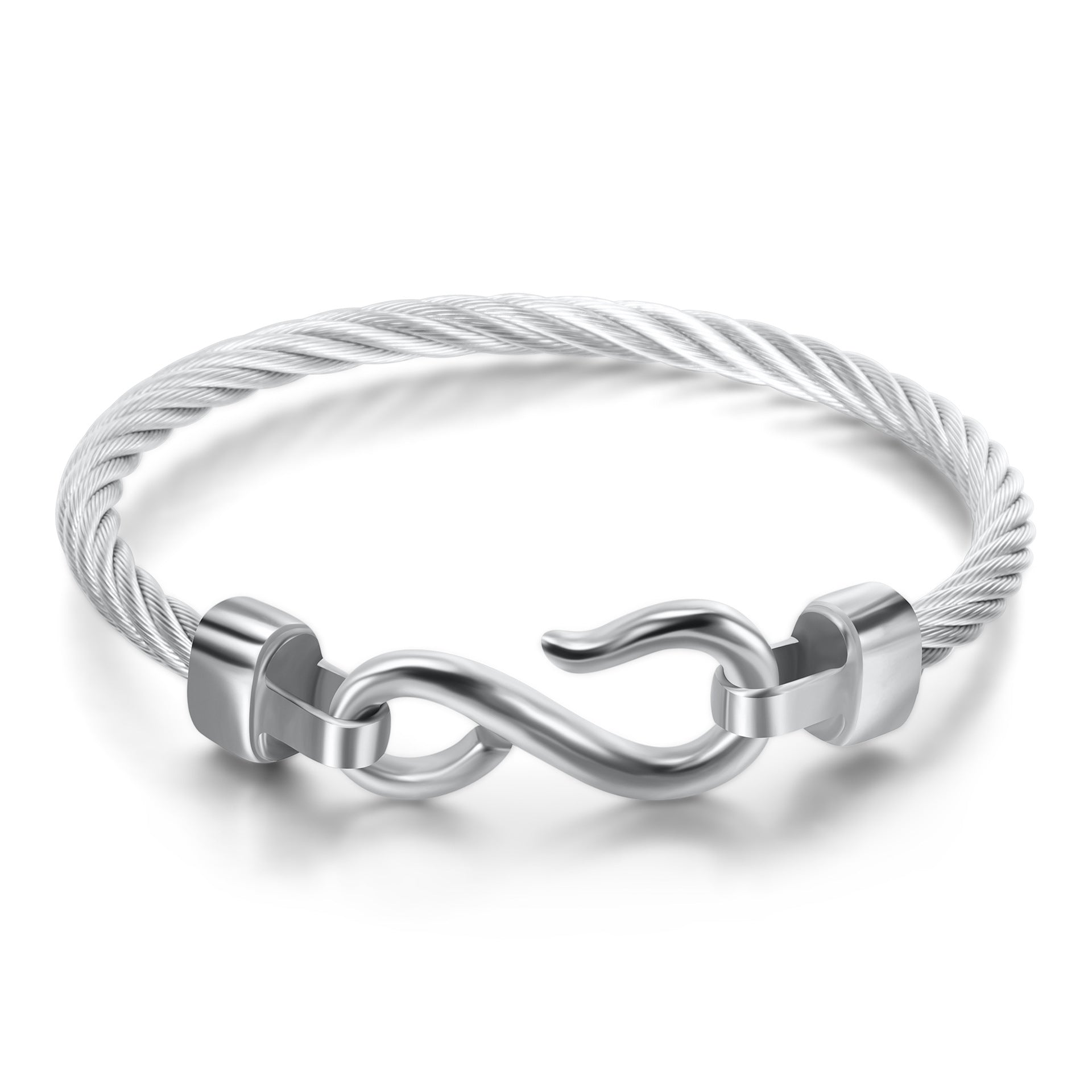 Damen Edelstahlarmband mit elegantem Kabeldesign und stilvollem Verschluss Shop Nory