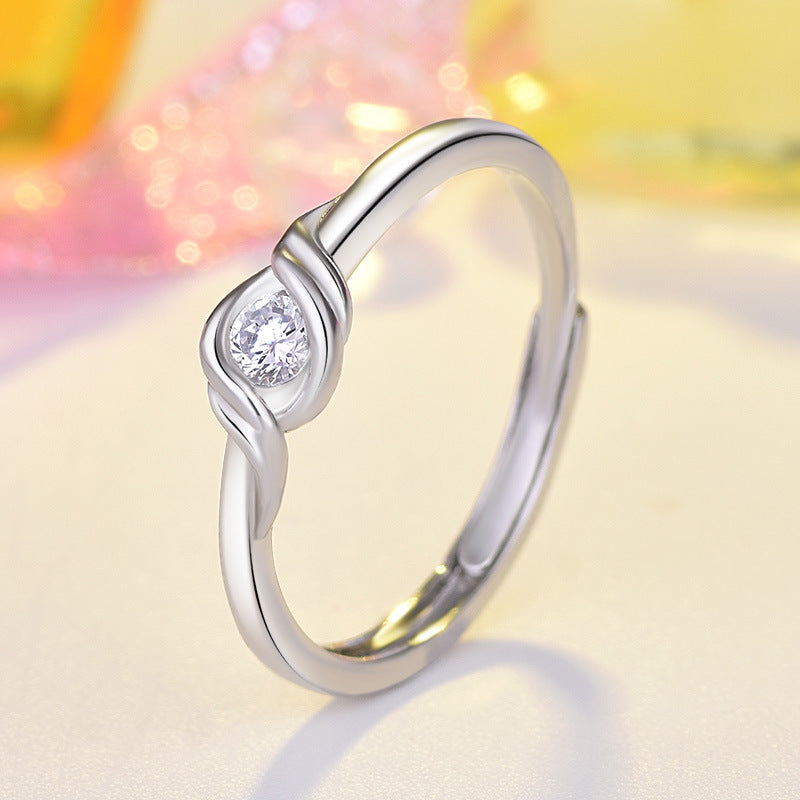 Damenring mit elegantem Wellen-Design und funkelndem Zirkonia Shop Nory