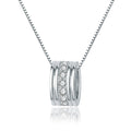 Damen Halskette mit funkelndem Zirkonia-Anhänger aus hochwertigem Edelstahl Shop Nory