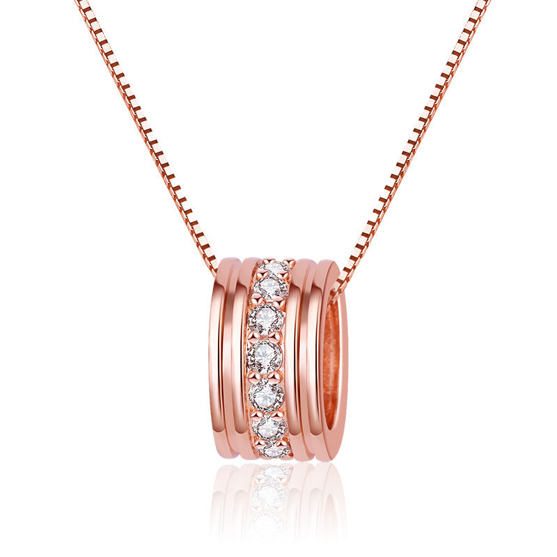 Damen Halskette mit funkelndem Zirkonia-Anhänger aus hochwertigem Edelstahl Shop Nory