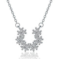 Damen Halskette mit funkelndem Schneeflocken-Design und hochwertigem Zirkonia-Besatz Shop Nory