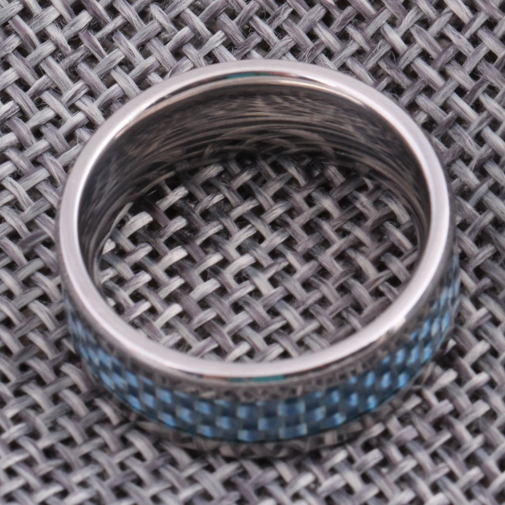 Damen Edelstahlring mit karbonfaserner Einsätzen Shop Nory