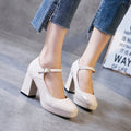 Damen Hochwertige Absatzpumps mit eleganter Riemen-Detailierung Shopnory