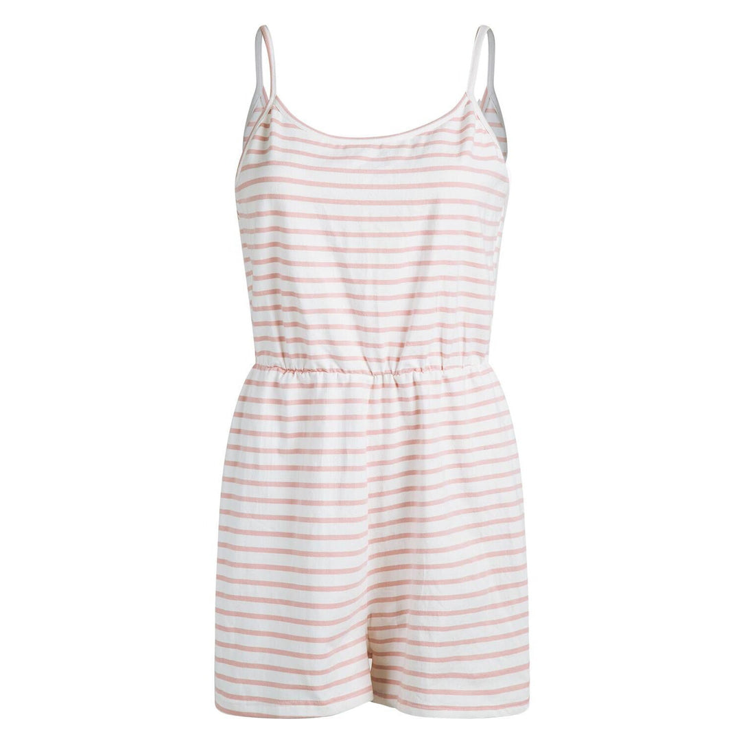 Damen stylischer Jumpsuit mit verstellbaren Trägern und Gummizug in der Taille Shopnory
