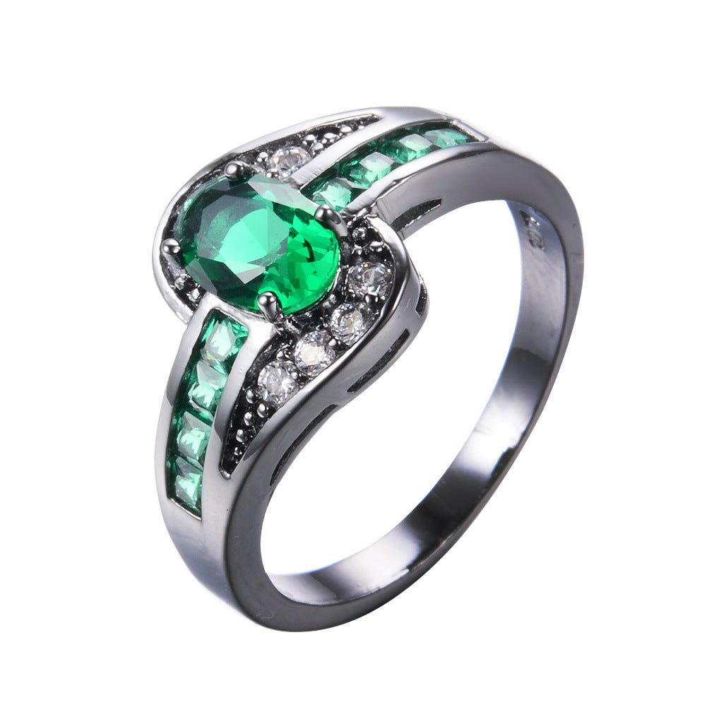 Damen Ring mit funkelndem blauen Stein und elegantem Zirkonia-Design Shop Nory