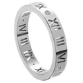 Damen Ring mit römischen Ziffern und funkelnden Zirkonia Shop Nory